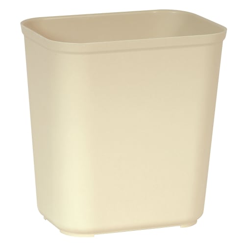 Rubbermaid® Fire Resistant, 28 Quart Wastebasket, Beige